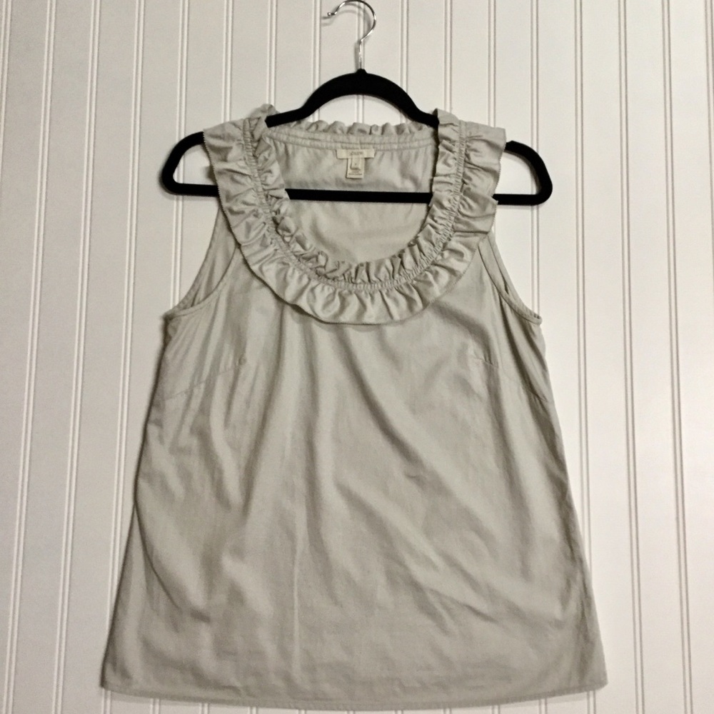 Ruffle Neck Tank size 6 J. Crew Nordstrom